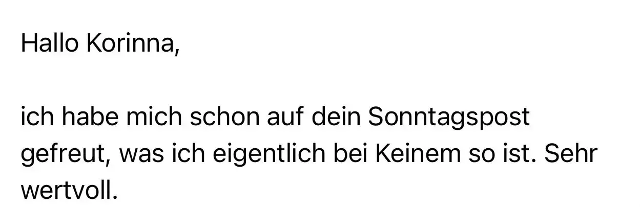 Leserinnen Feedback